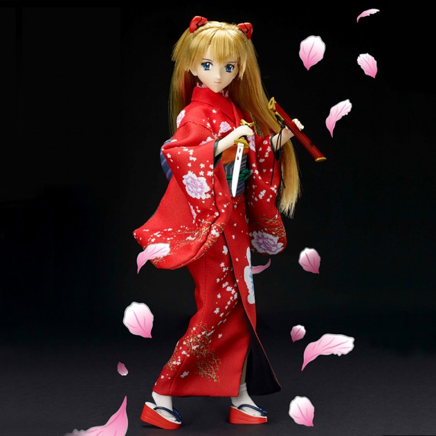 Evangelion Asuka Shikinami Langely with Japanese Sword Doll