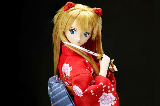 Evangelion Asuka Shikinami Langely with Japanese Sword Doll