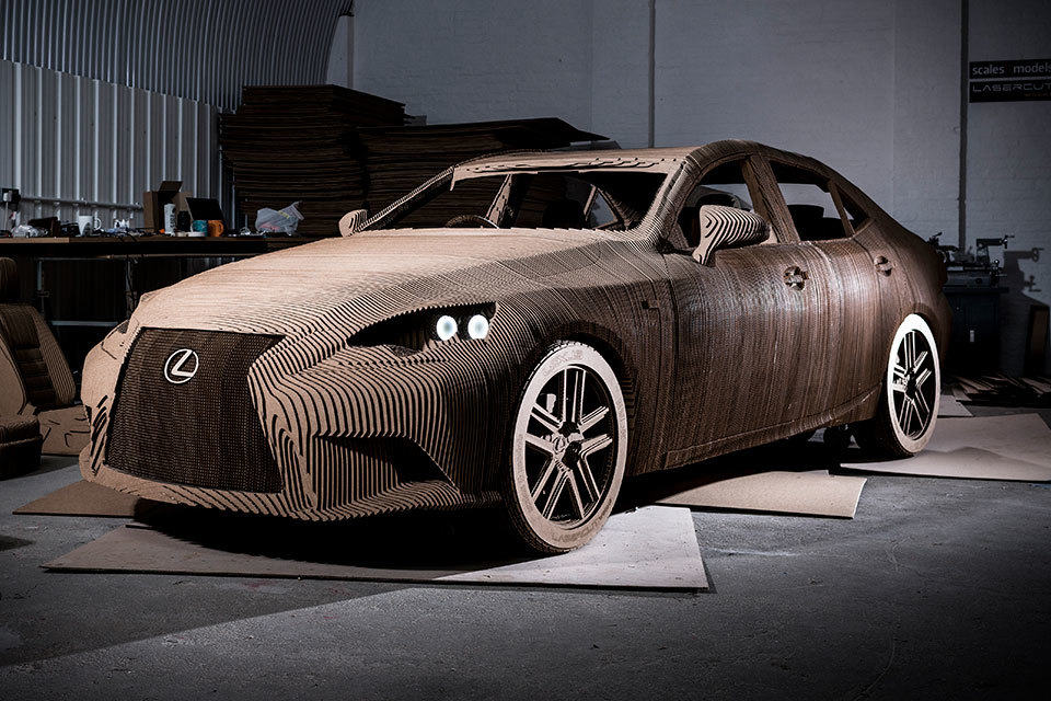 Lexus Origami-inspired Cardboard IS Electric Car