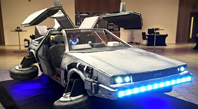 Life-size DeLorean Time Machine Cake by Tattooed Bakers