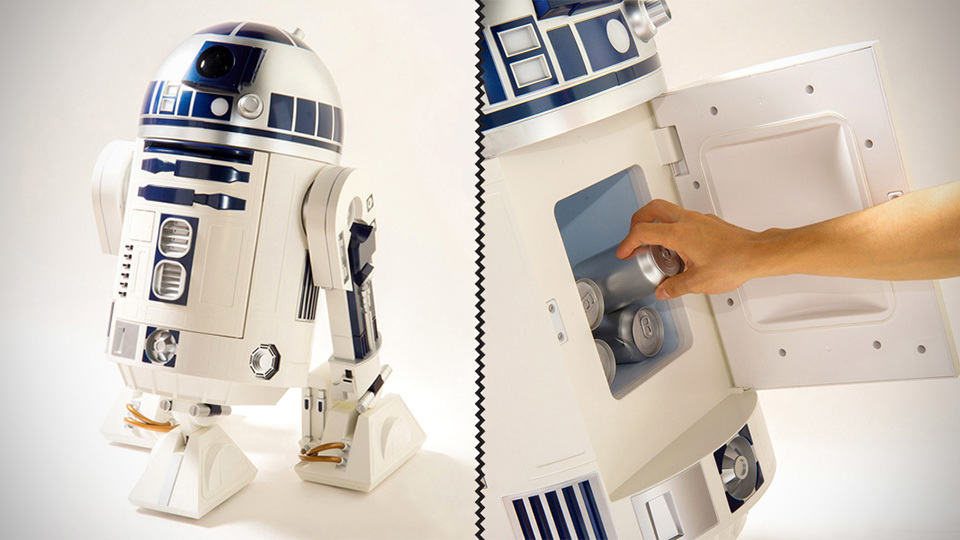 Aqua R2-D2 Moving Refrigerator
