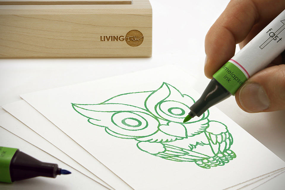 Living Ink Time-lapse Bio-ink Pens