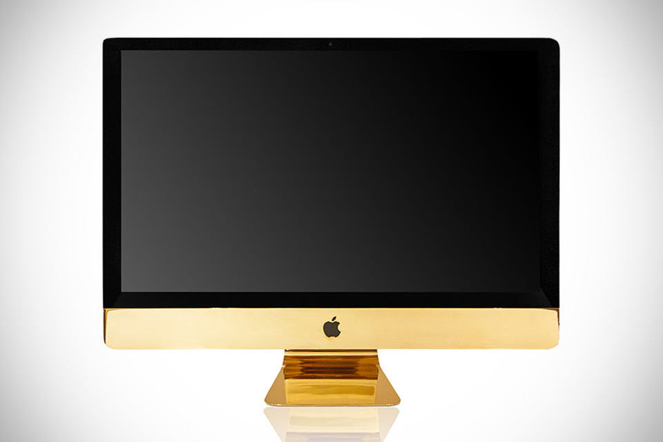 Компьютер gold. Apple IMAC золотой. Monitor 24k IMAC Black. Золотой монитор. Компьютер из золота.