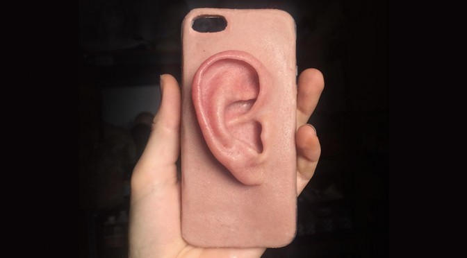 Custom Prosthetic Ear Mobile Phone Case