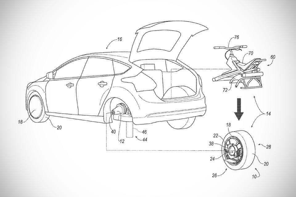 Ford Self-propelled Unicycle Engage-able With Vehicle