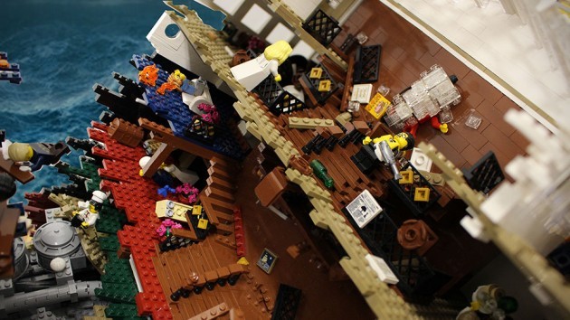LEGO Sinking Titanic by Ryan McNaught