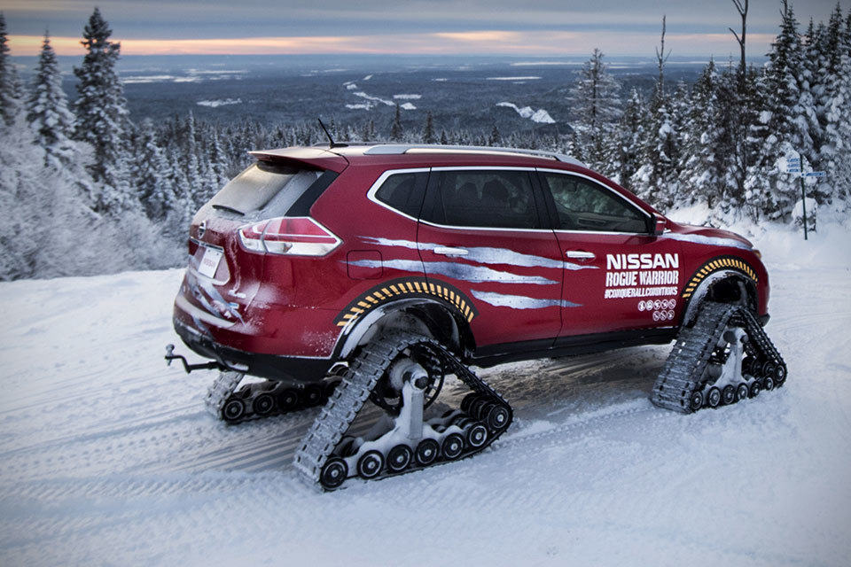 Nissan Gave Rogue Snow Mountain Climbing Ability With Snow Tracks