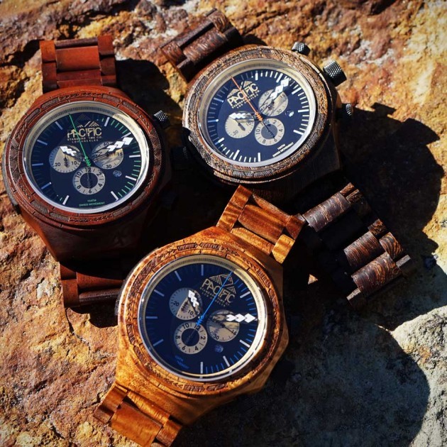 Oceania Wood Chronograph Watch by Pacific Standard Time Company