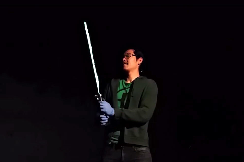Real Burning Lightsaber by Allen Pan