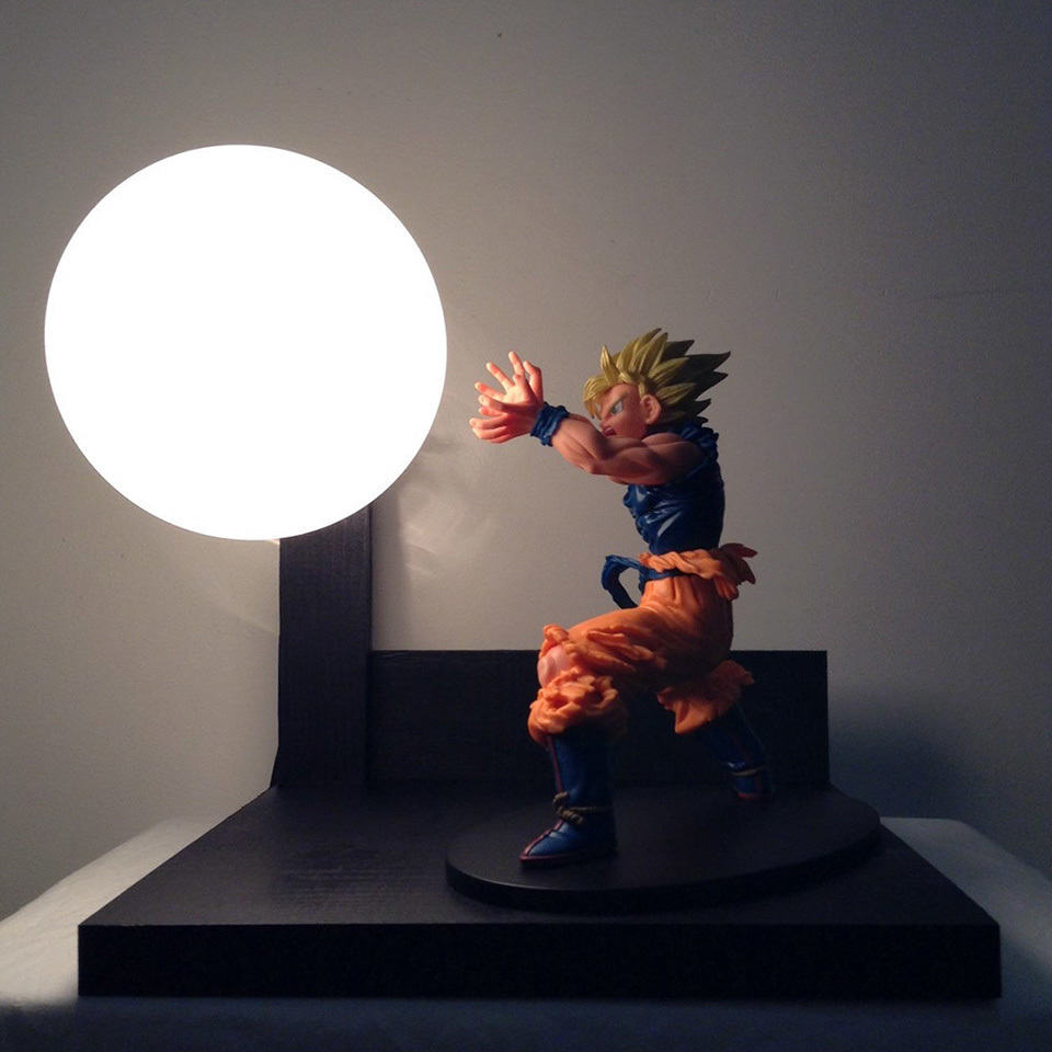 Custom Dragon Ball Z Lamp With Light-up Spirit Bomb Is Oddly Captivating