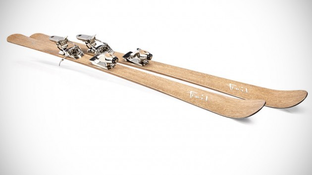 Foil Wants You To Hit The Powdered Slope In Skis With Gold-plated Bindings And Wood -