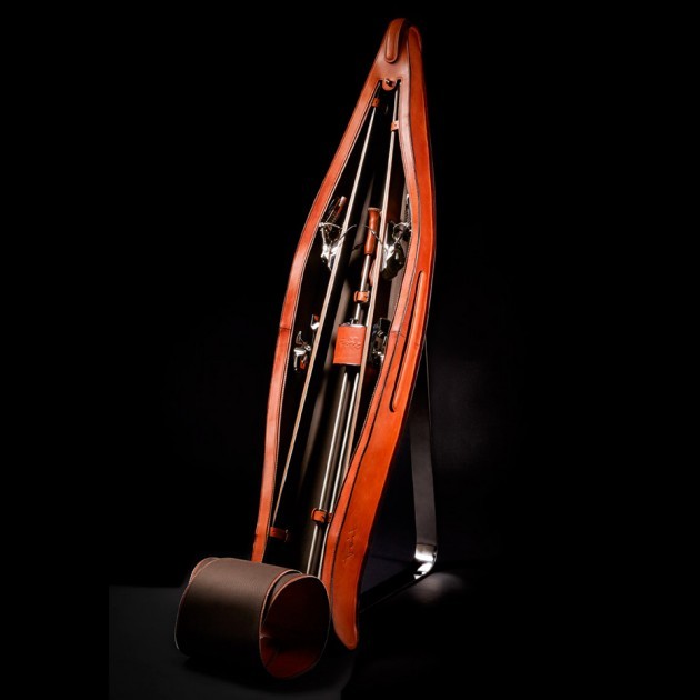 Luxury Skis by Foil Skis Fine Leather Traveler Bag