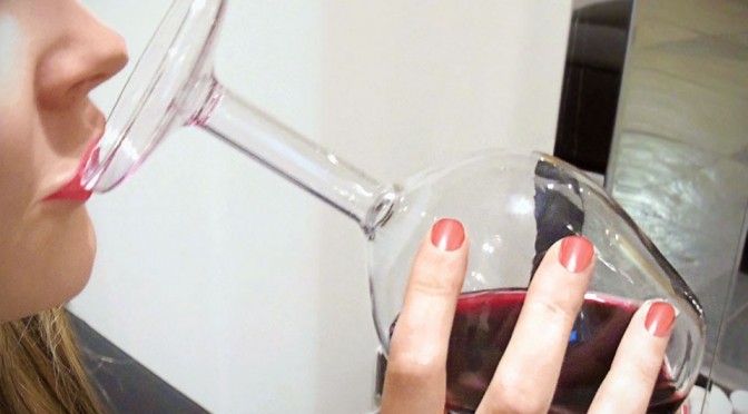 Upside Down Wine Glass