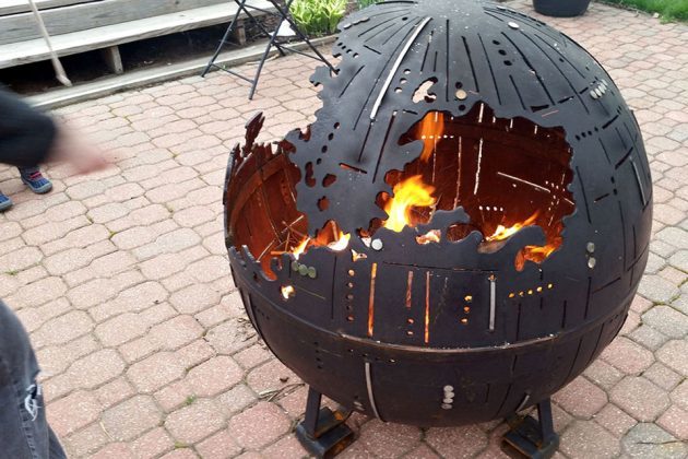 Death Star Fire Pit Made From High School Welding Class