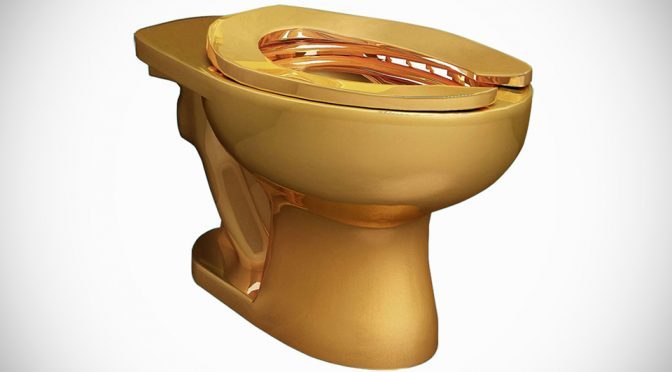 Maurizio Cattelan: America 18K Solid Gold Toilet