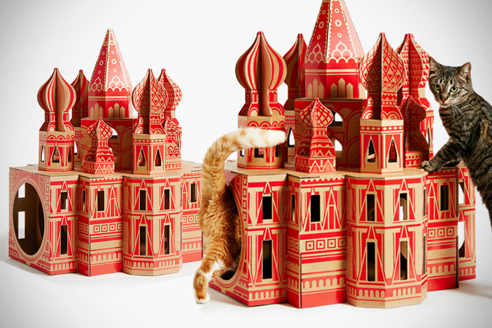 Cardboard Landmark Play Houses For Cats