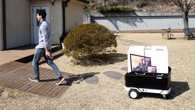Smart Trolley Human Follower Using Raspberry Pi DonkiBot Is An Auto-follow Robotic Mule That Carries Your Stuff For You