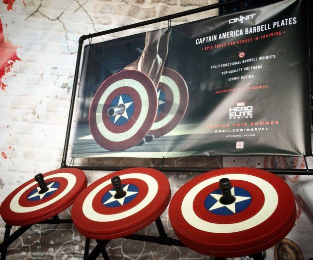 Hero Elite Series Captain America Barbell Plates by Onnit Labs