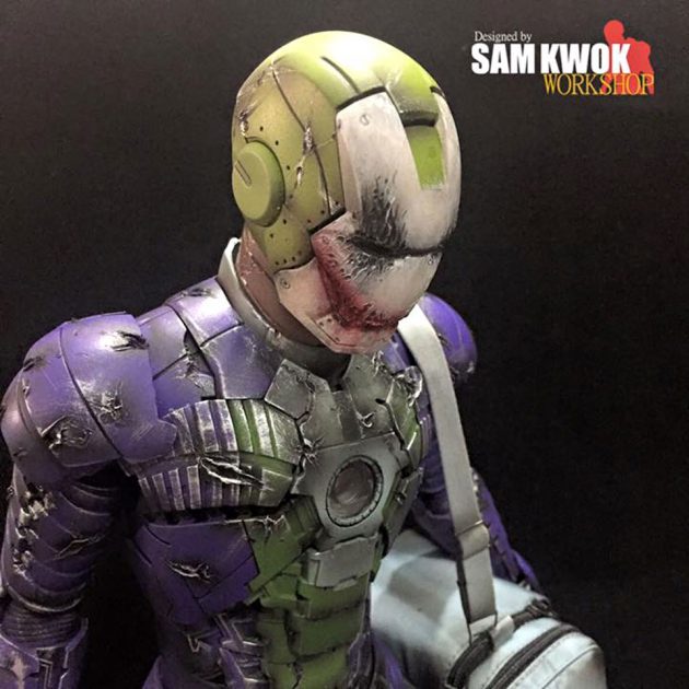 Hot Toys Iron Man Mark V x Joker Mashup by Sam Kwok Workshop