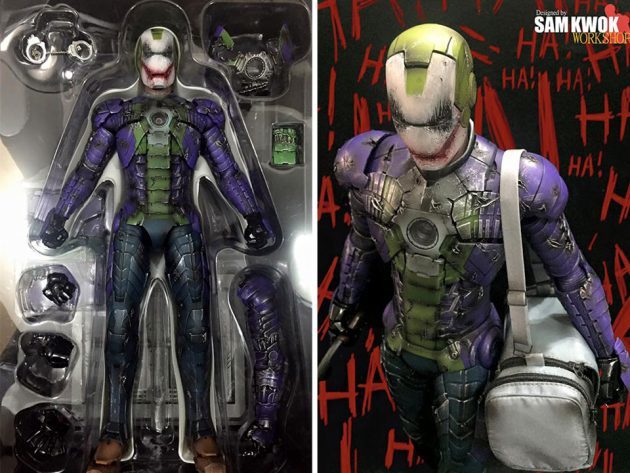 Hot Toys Iron Man Mark V x Joker Mashup by Sam Kwok Workshop