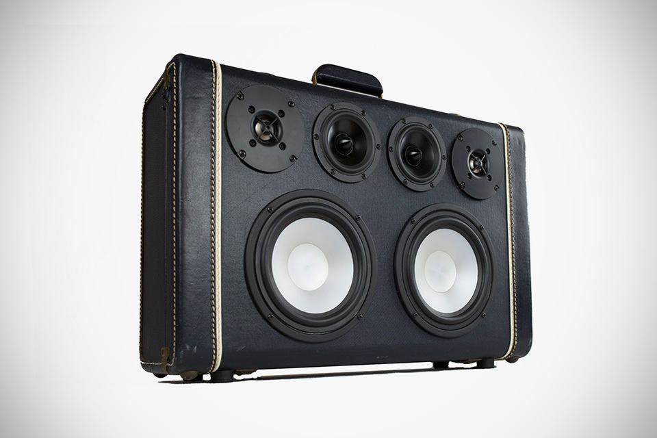 Vintage Suitcase Speaker ‘Thumper’ Boombox by Curious Provisions