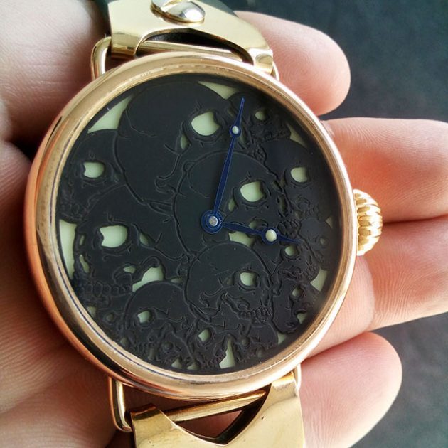 Wristlet Handmade Bronze Mechanical Watch