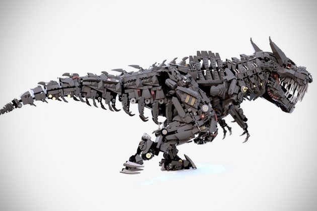 Digitally Rendered LEGO Transformers T-Rex Grimlock