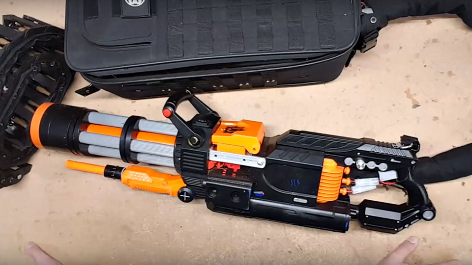 This Diy Nerf Rival Minigun Spits Out Foam Balls At Rounds Sec Shouts
